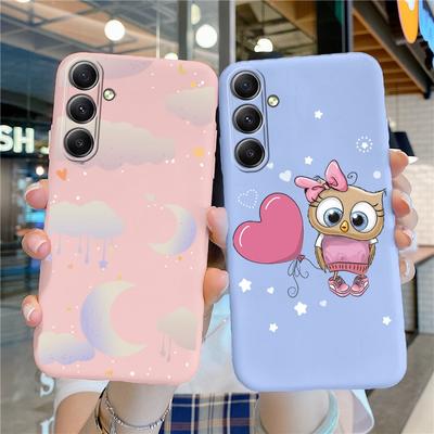Baykuş Karikatür Desenli Yumuşak Silikon Kılıf Samsung A55 A35 S24 Xiaomi Redmi Note 13 iPhone 15 Huawei Honor Realme Kamera Koruyucu Darbeye Dayanıklı Kapak