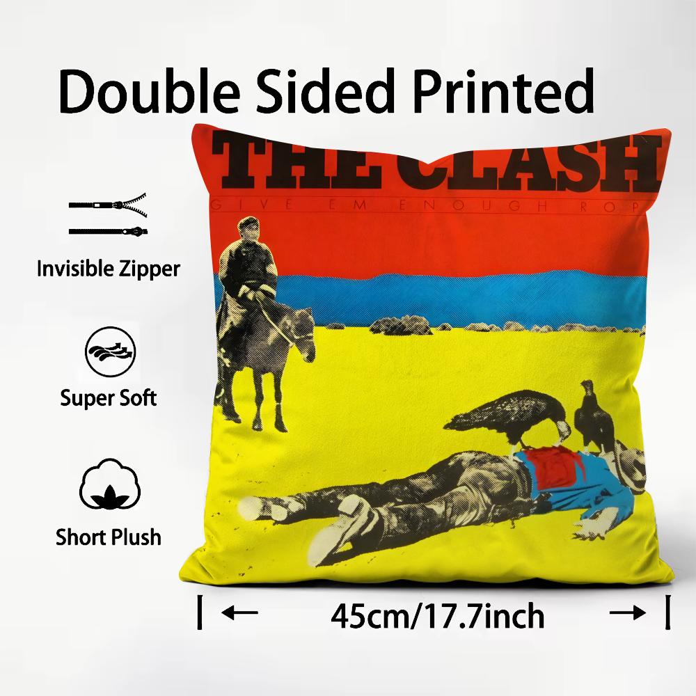 Stylish Tthe Clashful Cushion Cover Soft & Easy-Wash Pillow Case – Versatile For Couch, Bed, Travel And Office