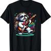 Musik Hundeliebhaber Musiker Gitarre Gitarrist Shih Tzu Besitzer T-Shirt