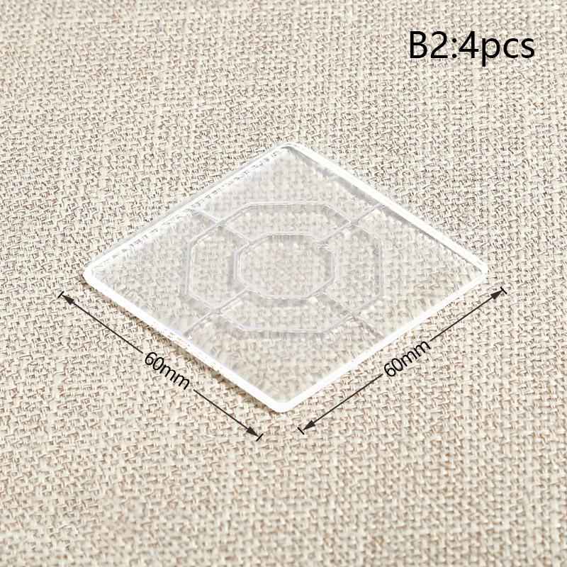 4 Τεμ./Σετ Διαφανές Σιλικονούχο Πατάκι Ποδιού Επίπλου Τραπέζι Καναπές Πόδι Αυτοκόλλητο PU Επίθεμα Αντικρούσης Πόδι Κρεβατιού Αθόρυβο Αντιολισθητικό Πατάκι