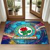 Blackburn Rovers Football Design Crystal Velvet Rug Soft Decorative Mat for Bedroom Entrance