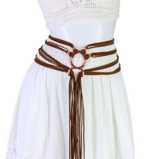 Viking Witch Rope Belt Adjustable Length Renaissance Halloween Waist Belt Festivals Role-Playing Costume Accessory