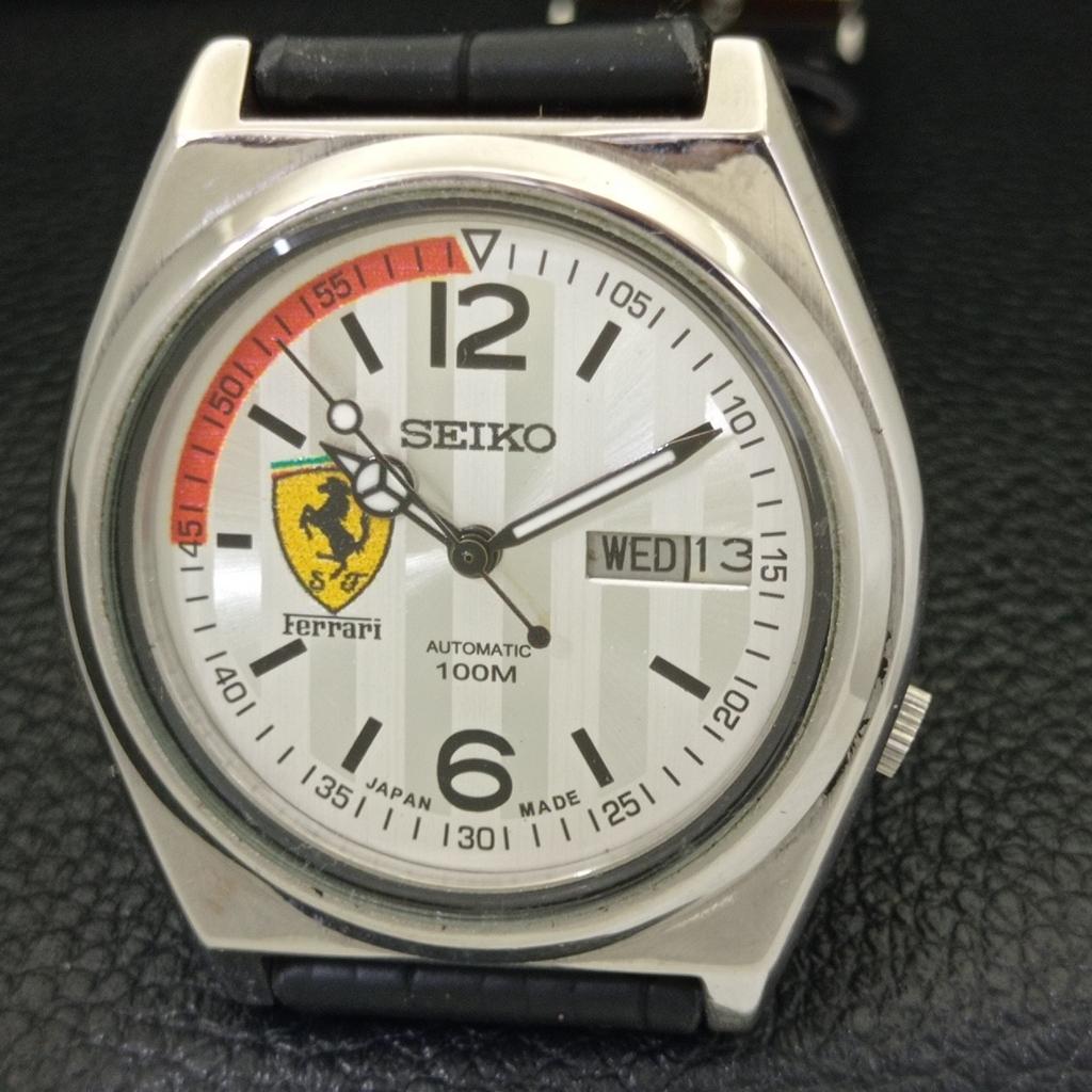 SEIKO AUTOMATIC VINTAGE JAPAN 7009A MENS FERRARI DIAL WATCH a700410-5