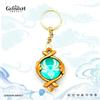 New Teyvat Vision Fontaine Water God Focalors Lyney and Lynette Keychain Luminous 7 Element Eye Of God Toy KeyRing