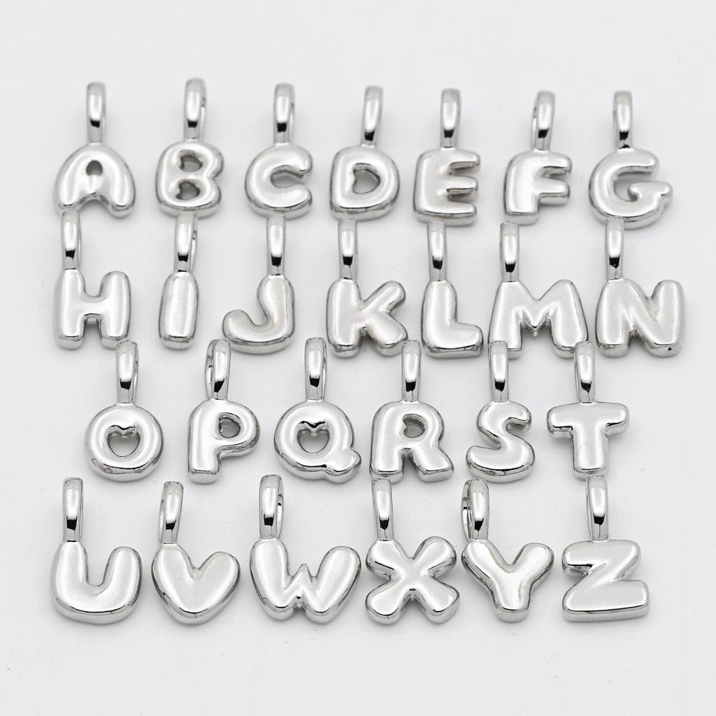 Gold-Plated Copper Alphabet Pendant Necklace & Bracelet - 26 Letters