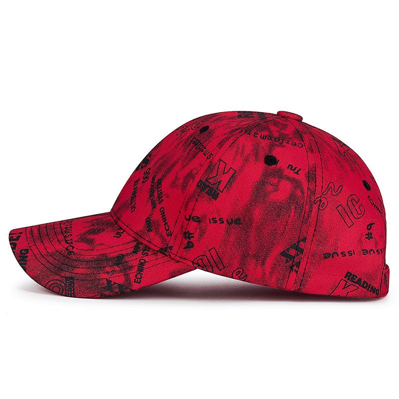 A Fully Printed Graffiti Style Street Baseball Hat with A European and American Personality and Adjustable Youth Baseball Hat