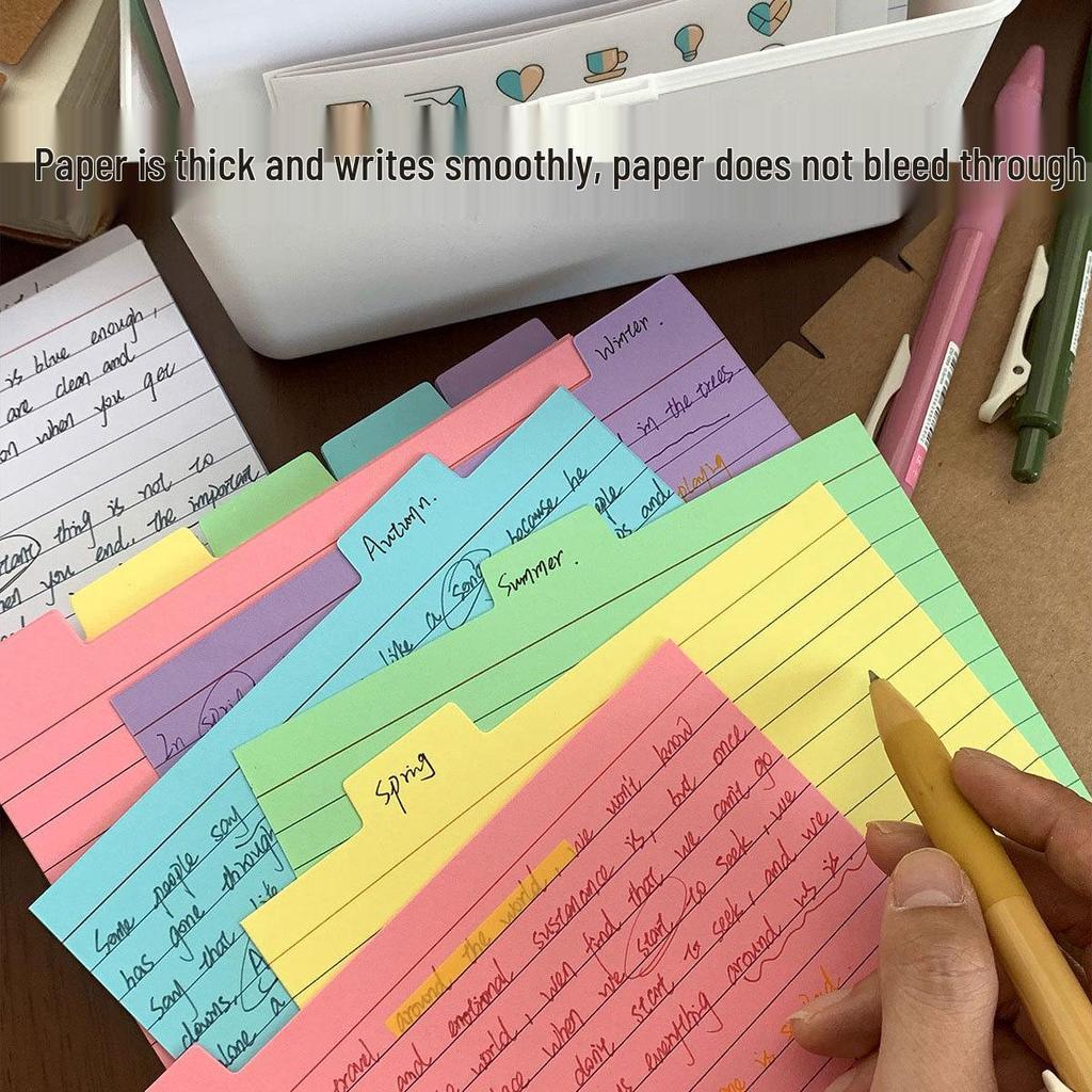 Retro Extra Large 4-Inch Desktop Index Cards with Horizontal Line Sticky Notes, 230g Thick Cardstock