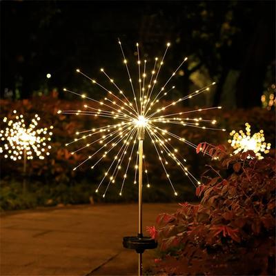 8Modes120LEDs Solar Firework Fairy Garden Lights Waterproof 150LED Yard Pathway Landscape Lawn Lamp Holiday Decoration Outdoor Lighting