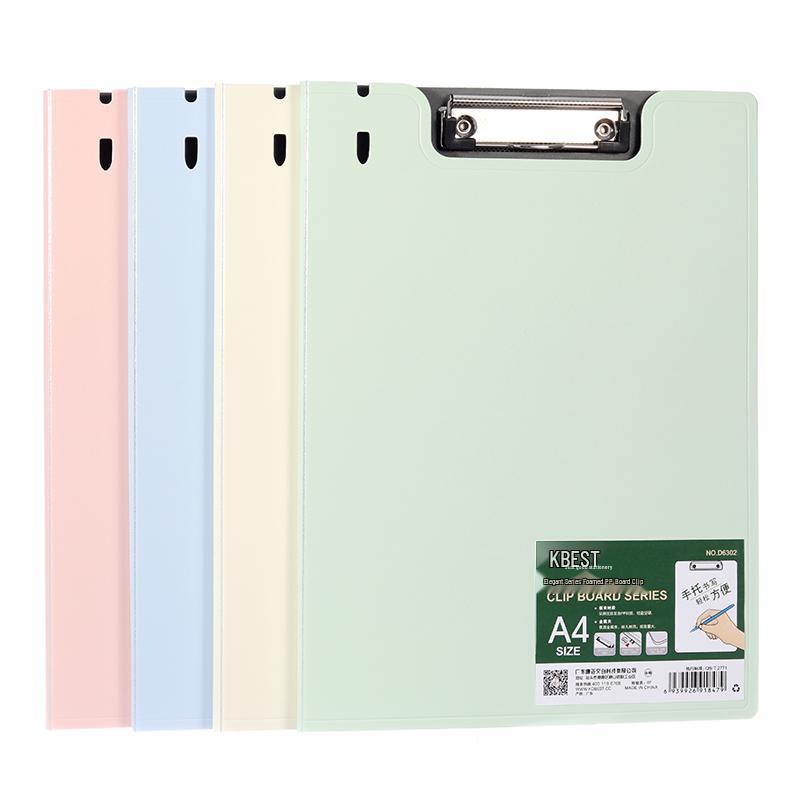 A4 Portable Plastic Clip Folder for Students & Office Use