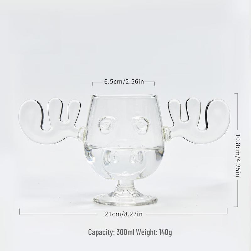 

Elk Reindeer Glass Wine Goblet