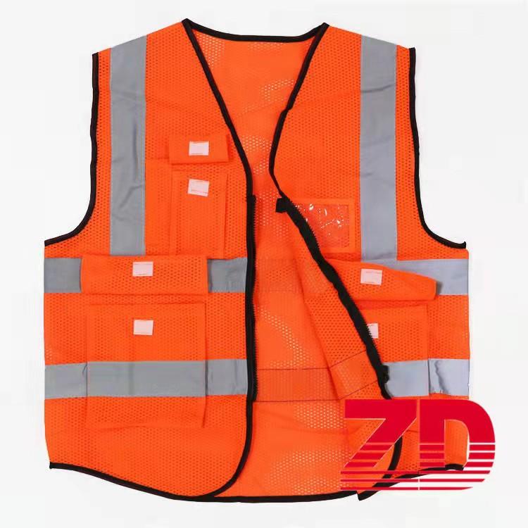

Дышащий жилет-светоотражатель санитарный с ласточкиным хвостом и множеством карманов, дышащий светоотражающий жилет из сетки в форме персика, сетчатая ткань красный