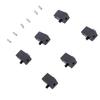 6Pcs Guitar String Locking Nut Split Type Bridge Lock Headless Electric Guitar Parts Accessories Black