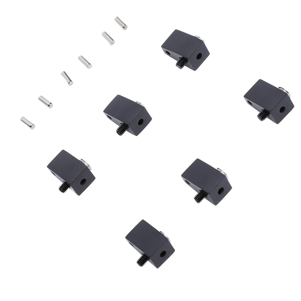 6Pcs Guitar String Locking Nut Split Type Bridge Lock Headless Electric Guitar Parts Accessories Black