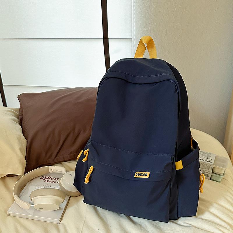 

простой и универсальный однотонный легкий повседневный рюкзак для старшеклассников