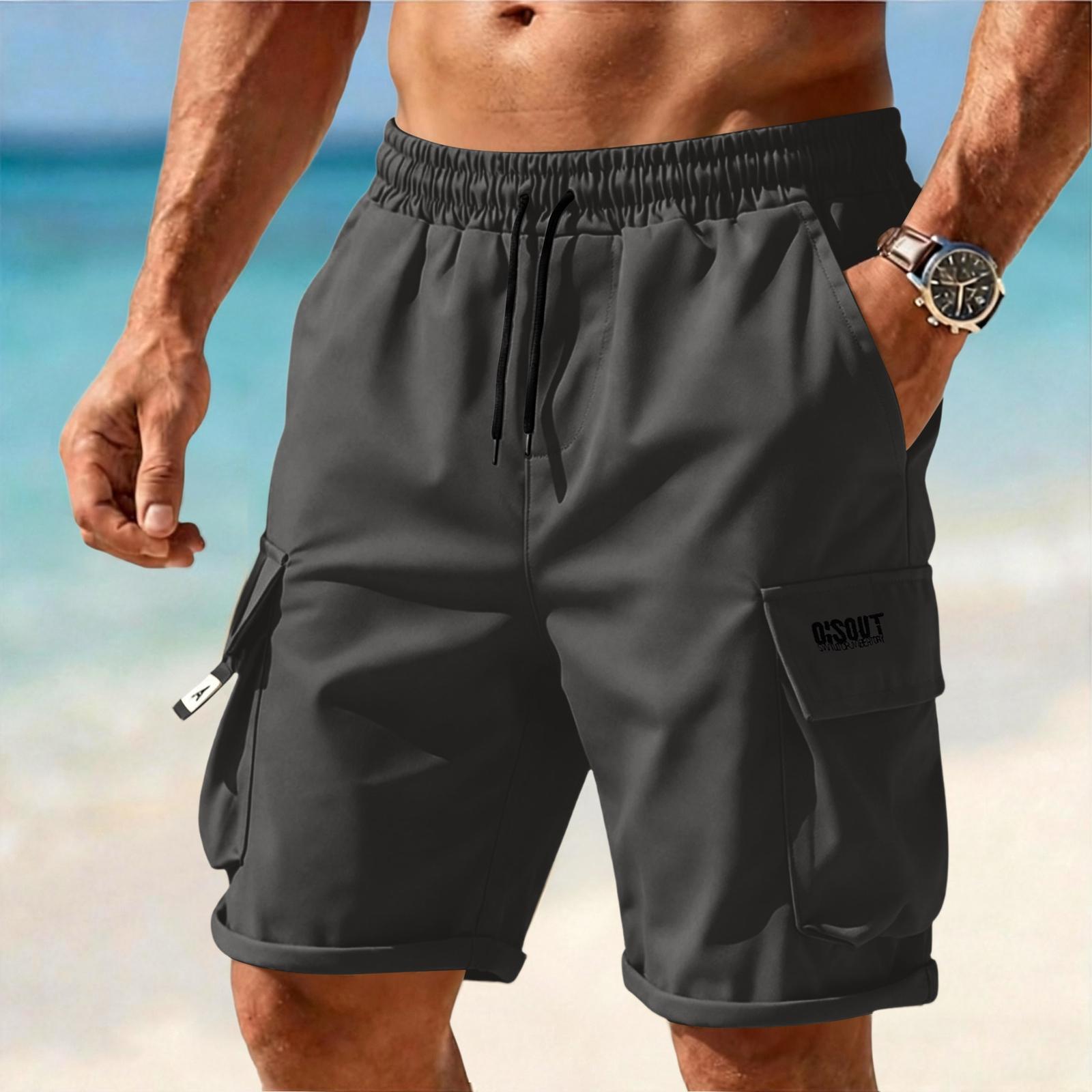 

Men s Relaxed Fit Cargo Shorts with Multiple Pockets Drawstring Waist Casual Loose Fit Lightweight Summer Shorts M