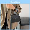 New Pure Color Shoulder Bag Women's Bag Oxygen Texture Lady Style Shoulder Bag Crossbody Bag Quality All-match Small Square Bag Women Black