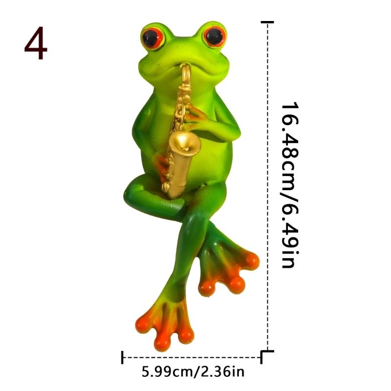 Instrument Frogs Figurines Frogs Statue Garden Decors Landscape Decors Animal Figurines Sculpture Table Centrepieces