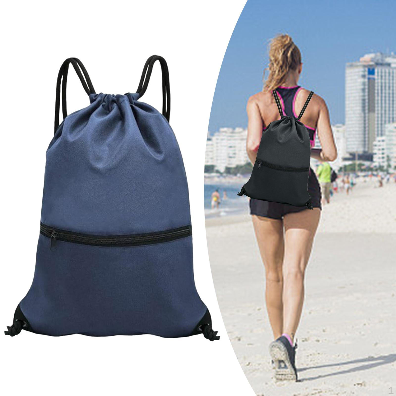 

Повсякденний рюкзак на шнурках для чоловіків і жінок для зберігання на природі море синього кольору