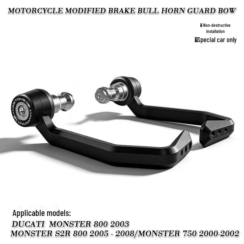 Compatible with Ducati MONSTER 750/800: Upgraded Brake EP Model Handlebar Protector with Weighted Bar End