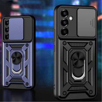 Carcasă rigidă Armor rezistentă la șocuri pentru Samsung A54 5G A14 A13 A04S Protectie lentile pentru cameră cu glisare Suport magnetic pentru inel Husă pentru telefon pentru Galaxy M23 5G M52 M13