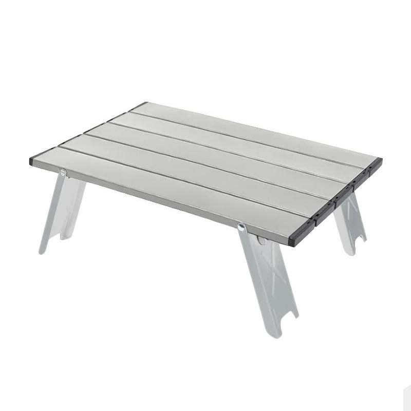 

Легкий рулонный стол мини складной для походов, рыбалки, пикника, барбекю, уличный стол, алюминиевый стол для гостиной, обеденный стол серебряный