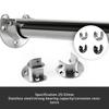 Soquetes de poste de armário de aço inoxidável 25/32 mm Suporte de haste de flange em forma de U 3 furos Suporte de trilho de guarda-roupa para banheiro