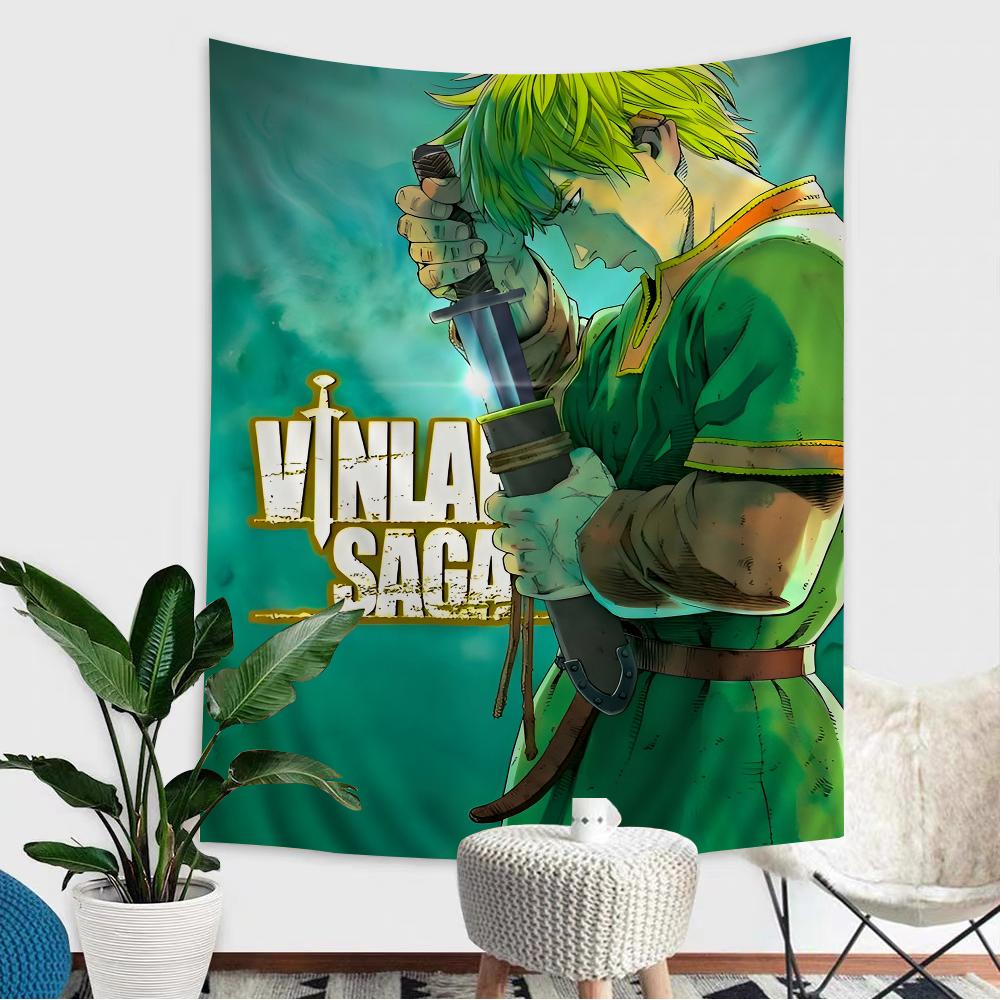 Vinland Saga Anime Tapestry Hanging Tarot Hippie Wall Rugs Dorm Wall Hanging Sheets
