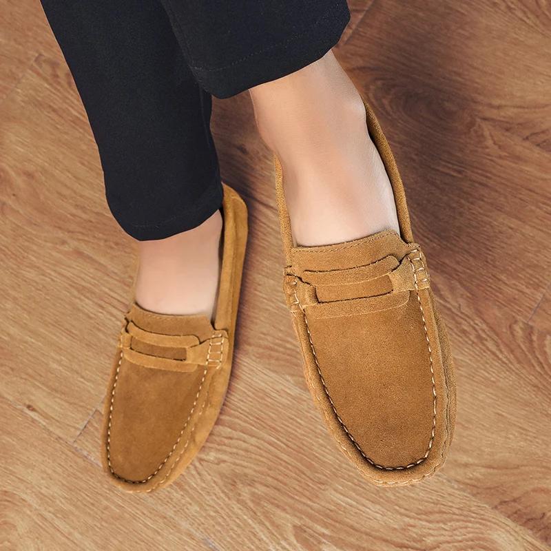 Модные мужские мокасины весна осень модная обувь лодочки мужские брендовые мокасины — фото 7