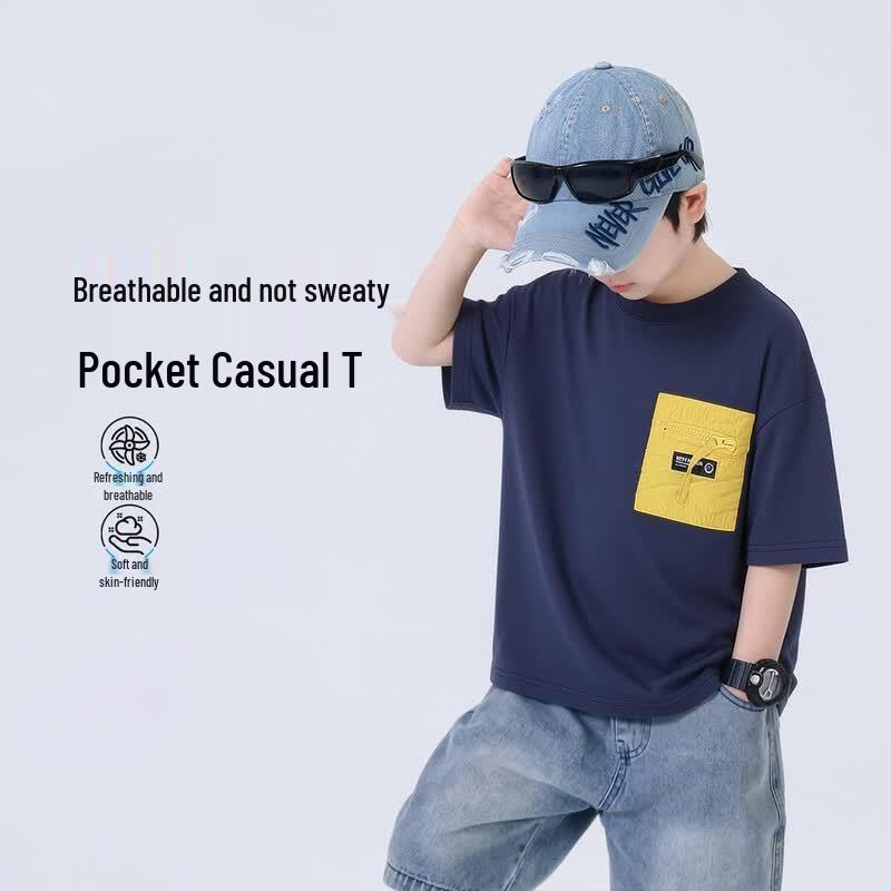 Boys  Cotton Blend Short Sleeve T-Shirt 110