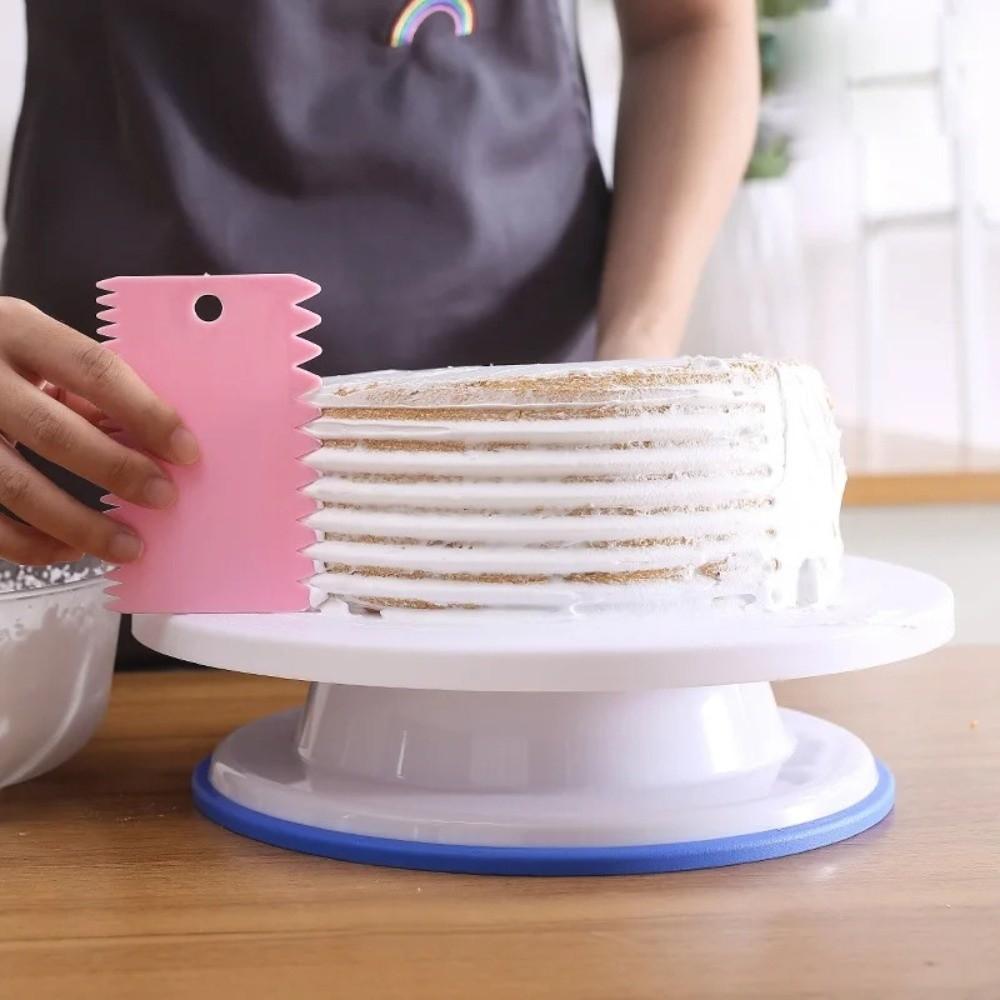 Plastic Cake Turntable Stand Round Revolving Dessert Stand DIY Rotating Cake Stand Kitchen