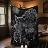 1pc Middle Earth  - Throw Blanket, Soft, Flannel Blankets, Living Room,  All Seasons Use-1021089