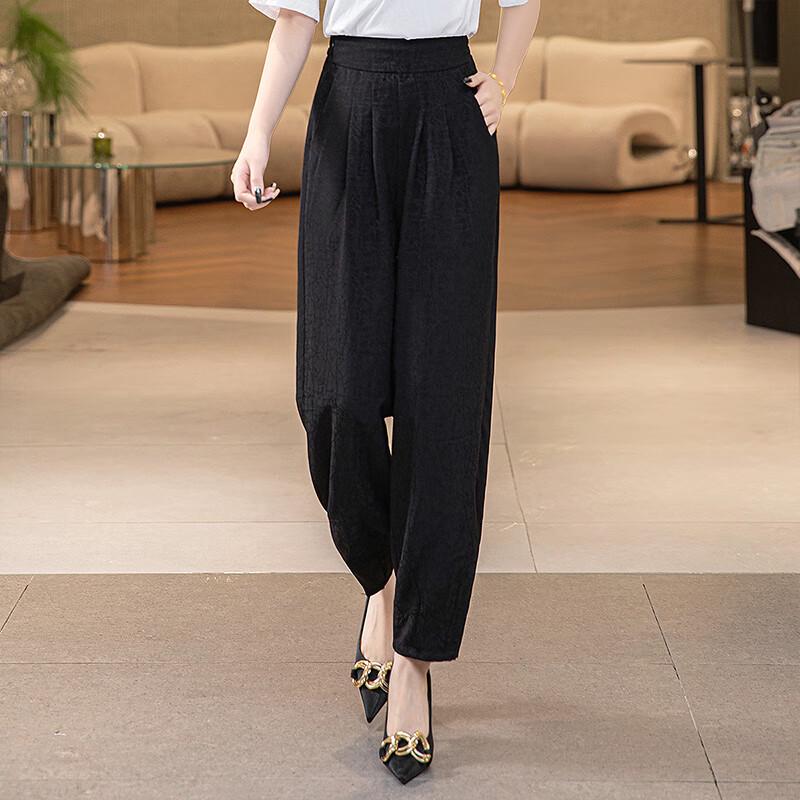 Sibaishe Women's High-Waist Loose Casual Lantern Pants