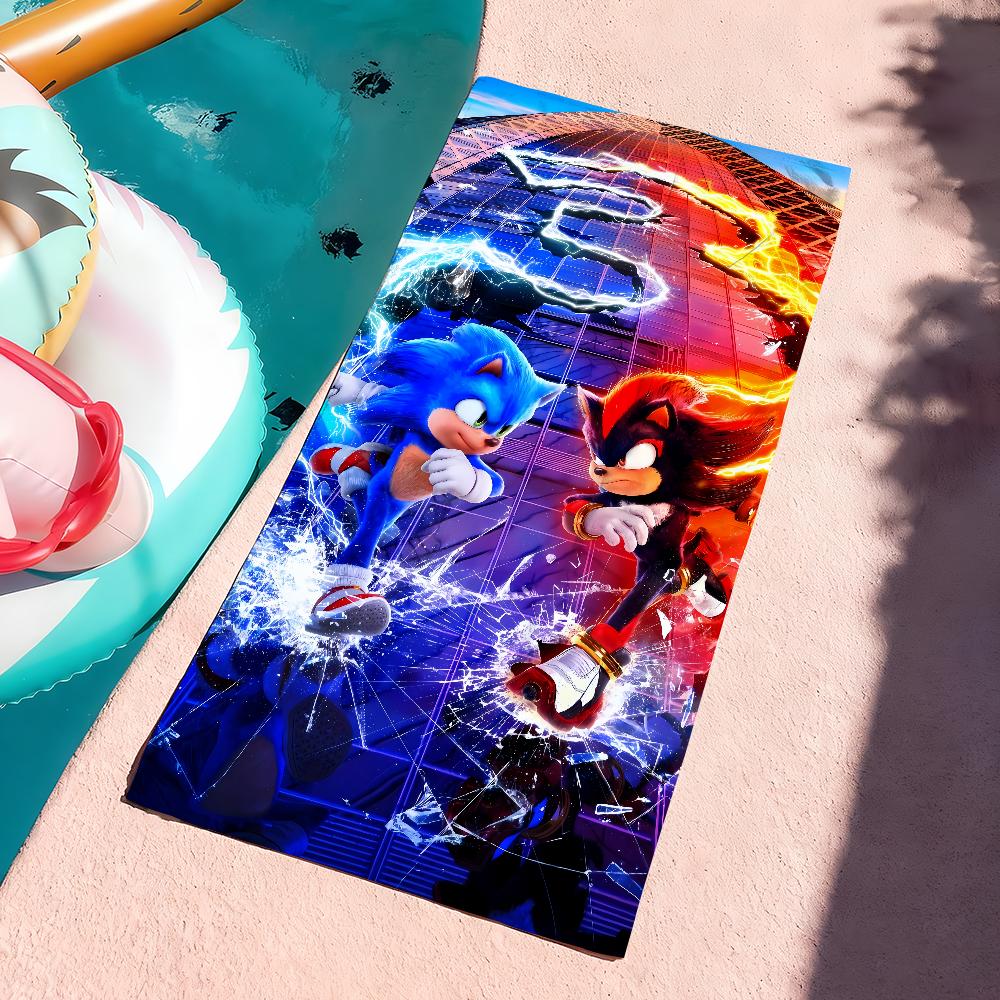 Classic Game S-Sonic-The H-Hedgehog 3 Cool Towel Quick Dry Soft Yoga Swimming Fitness Mountain Climbing Large Beach Towels