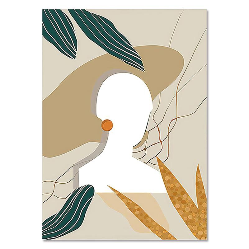 Nordic Watercolors Woman Canvas Paintings Simple Figure Wall Art Decor Poster and Prints Pictures for Interior Living Room Decor