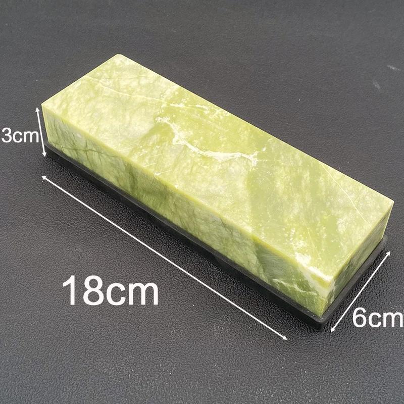 Big green sharpening stone base Natrual agate Boron carbide whetstone bar kitchen knife sharper oil honing whetstone Apex edge