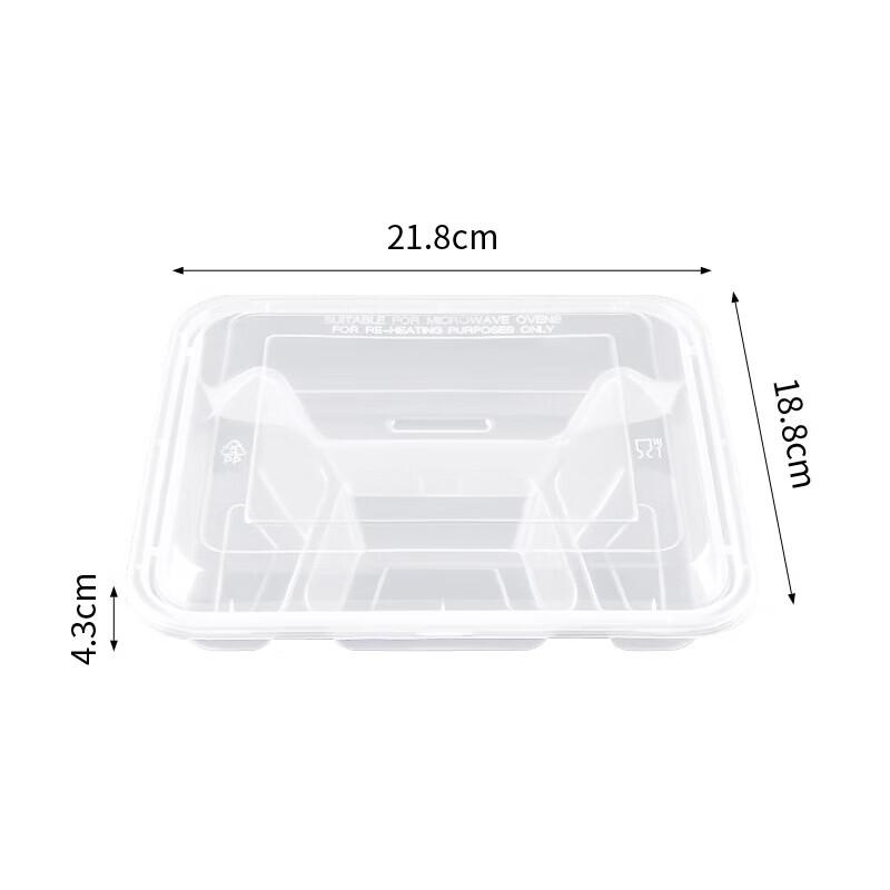 Huahao Disposable 4-Compartment Meal Prep Containers