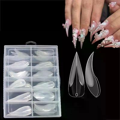 120pcs Mini 3d Cat Claw Dual Nail Form For Extension Of 3D Eagle Claw Reusable Full Cover Molds Halloween Nail Design