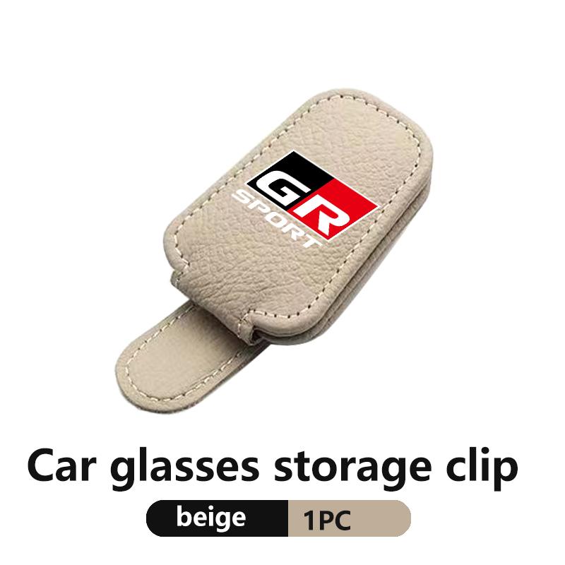 

Litchi Patterned Minimalist Glasses Clip Sunshade Storage Box For Toyota Crown Yaris Corolla Prius Auris CHR Avalon GR Camry