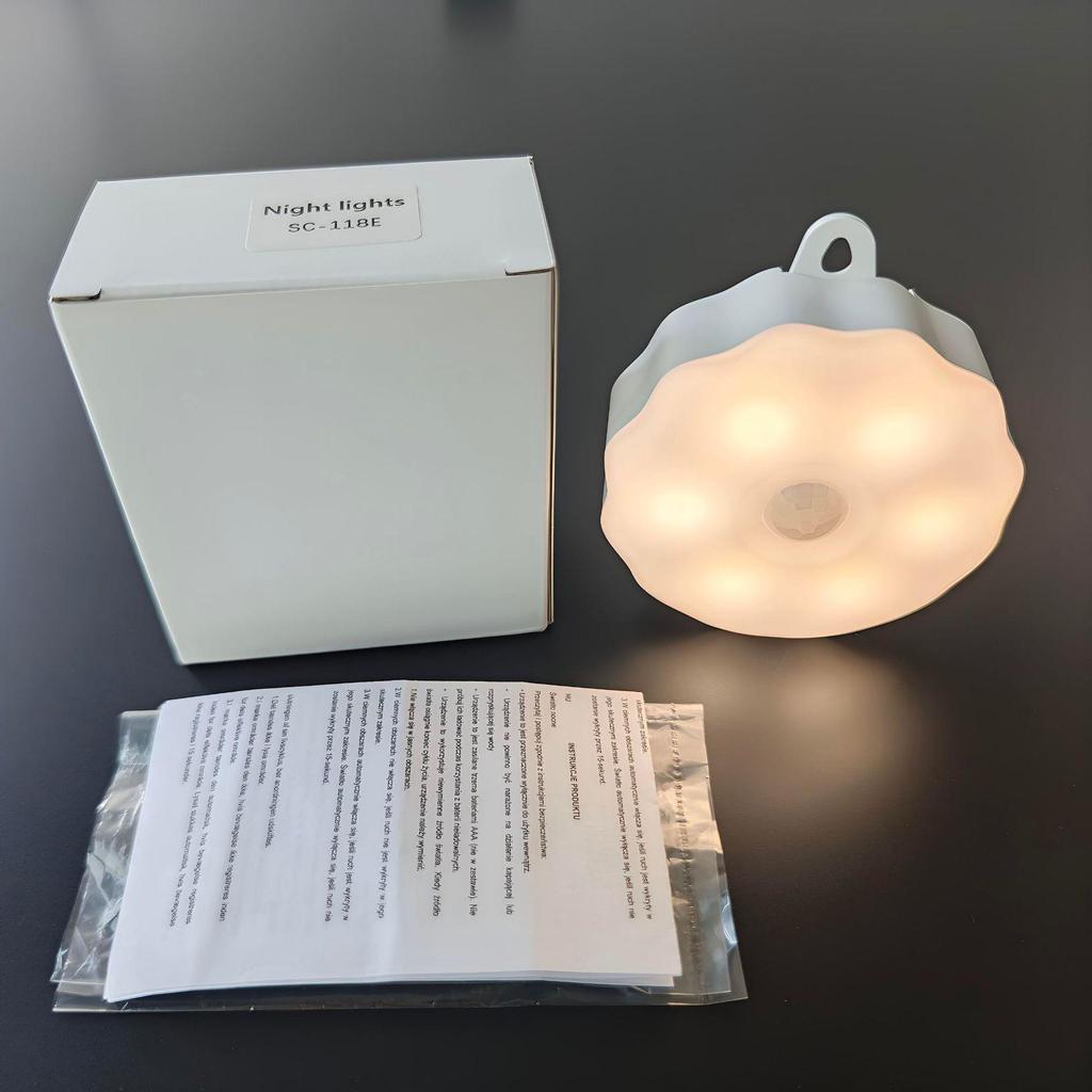 Wireless Smart LED Night Light with Motion Sensor & Battery Power for Hallway & Bedside