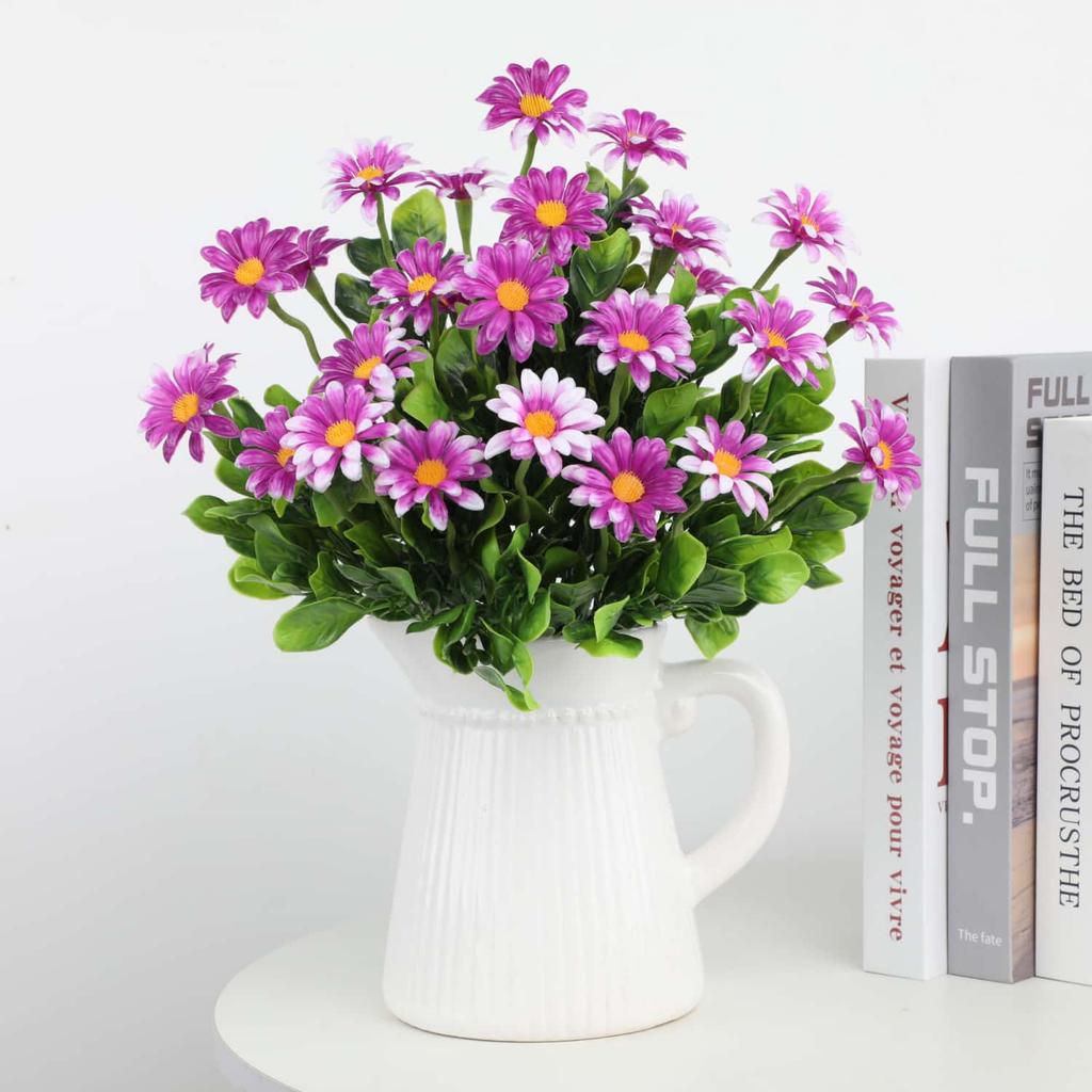 5/10 Pcs Realistic Artificial Daisy Bouquet UV Resistant Faux Flower  for Home Garden Hotel, Office Spring Summer Outdoor Decor