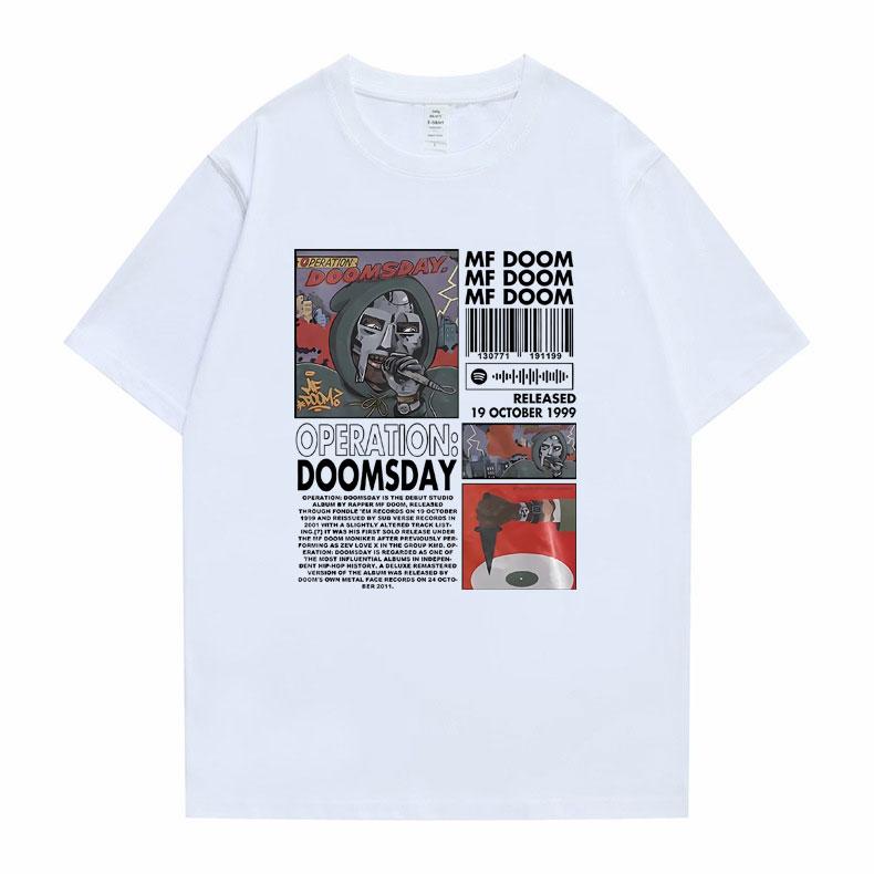 Rapper Mf Doom Hip Hop Oversized Graphic Tshirt Male Cotton Tshirt Man Streetwear Men Women Fashion Trend Short Sleeve T Shirts