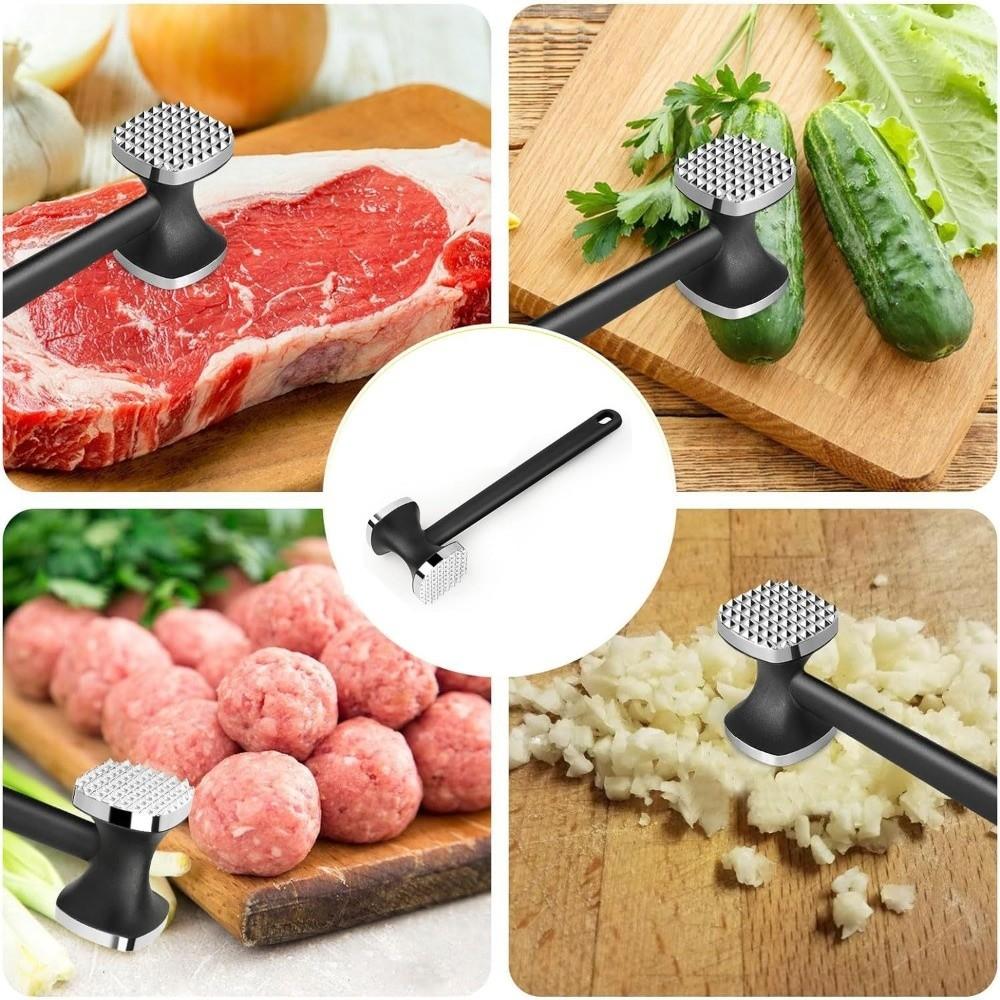 Heavy Duty Steak Meat Hammer Rubber Grip Beef Hammer New Meat Tenderizer Hammer Cooking