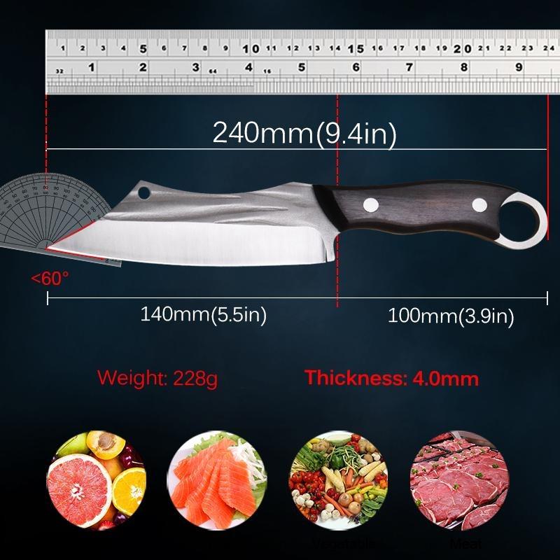 Paslanmaz Çelik Saplı Et Bıçağı El Dövmesi Kemik Sıyırma Bıçağı Ev Tipi Et Bıçağı Keskin Bıçak Meyve Bıçağı