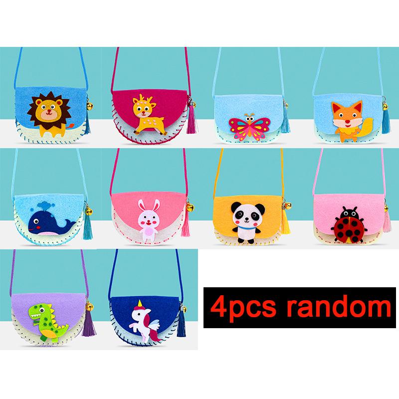 DIY-Schultertasche aus Vliesstoff – Nähset für Kinder – Handgefertigte Umhängetasche mit Nadel und Faden – Geschenkidee für Mädchen zum Geburtstag