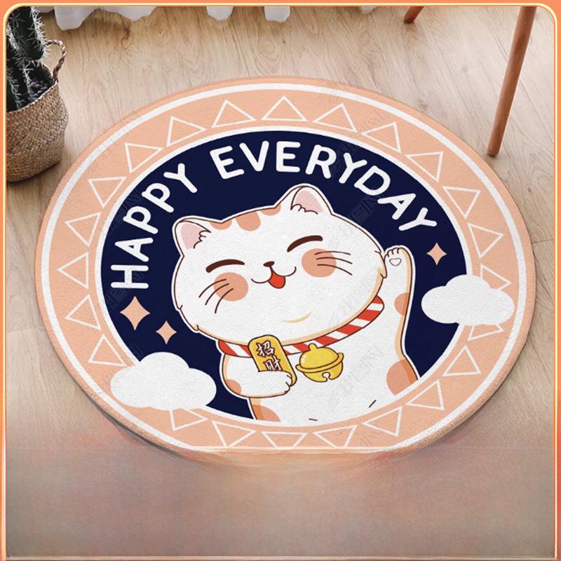 Cartoon Round Carpet for Kids: Living Room, Sofa, Coffee Table, Bedroom Cushion, Hanging Basket, and Chair Floor Mat