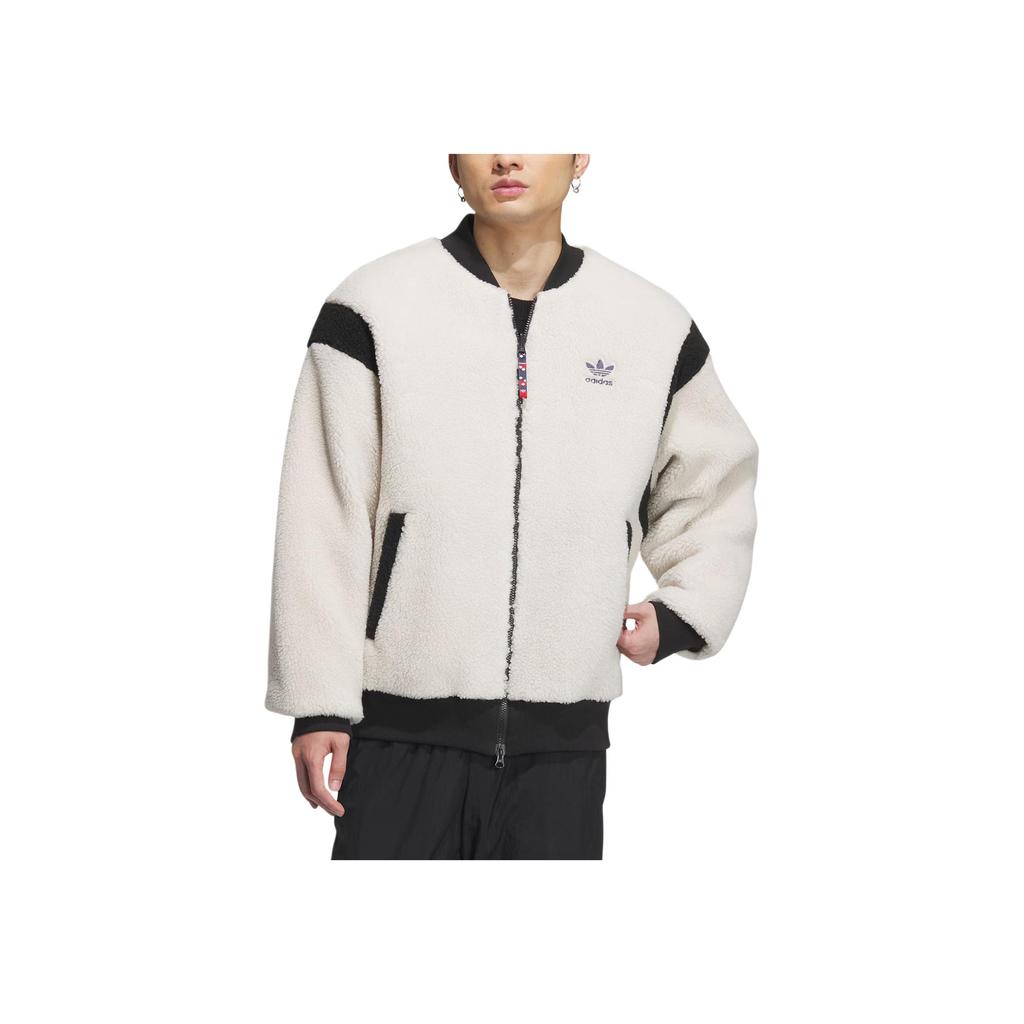 adidas Originals שיתוף פעולה עם Feifei Ruan קולקציית סתיו/חורף 23 מעיל שרפה הפיך לשנה החדשה לבוש חיצוני יוניסקס לבן IX4214