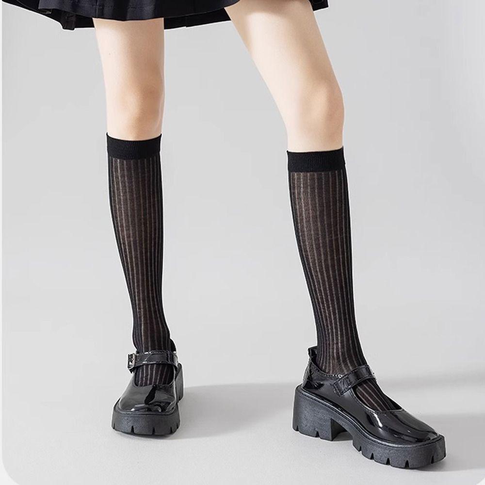 Cotton Thigh Tights Thin High Socks Casual Leggings