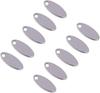 Tarnish Resistant 201 Stainless Steel Charms, Stamping Blank Tag, Oval, Stainless Steel Color, 12x5x1mm, Hole: 1mm