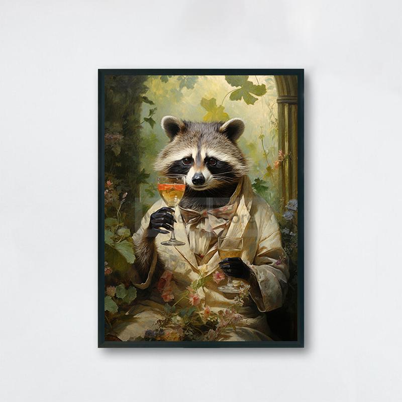 Vintage Animal Cocktail Poster Trendy Antique Prints Canvas Painting Funny Kitchen Wall Art Home Room Retro Bar Cart Decoration