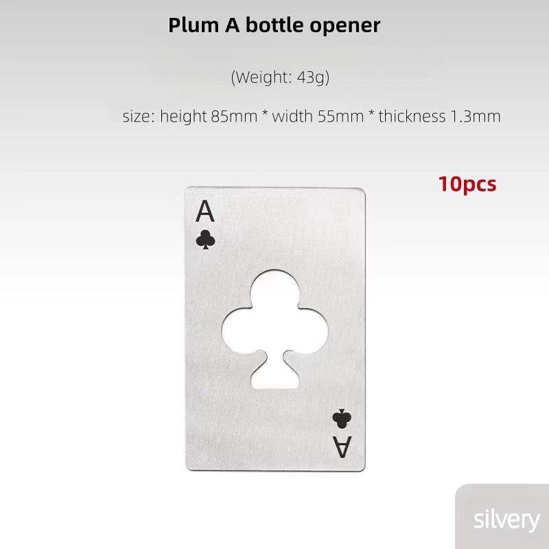 

Креативный открывалка для бутылок в форме покера, нержавеющая сталь, размер кредитной карты, бар, ресторан, пивной металлический инструмент для открывания, подарок